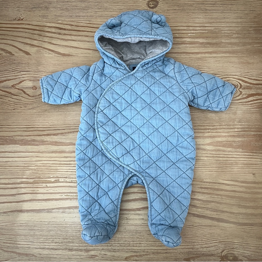 GAP Denim Chambray and Gray Quilted Bunting